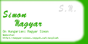 simon magyar business card